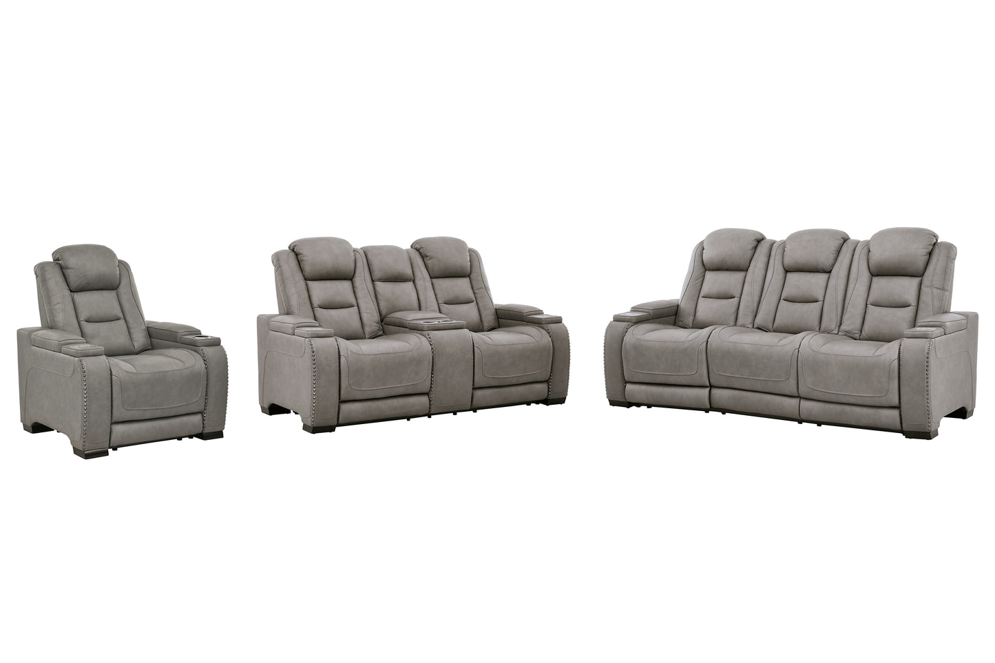 The Man-Den Sofa, Loveseat and Recliner