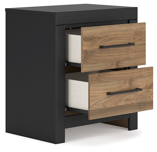 Vertani Twin Panel Bed with Nightstand