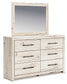 Lawroy Queen Panel Bed with Mirrored Dresser