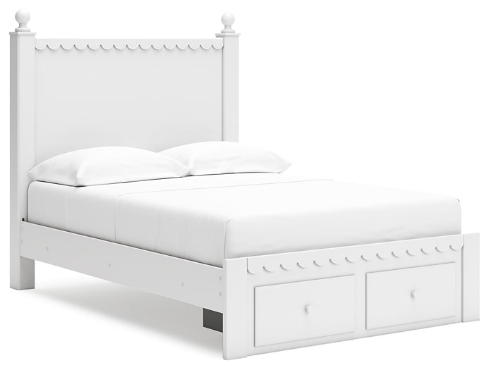 Mollviney Full Panel Storage Bed with Dresser and Nightstand