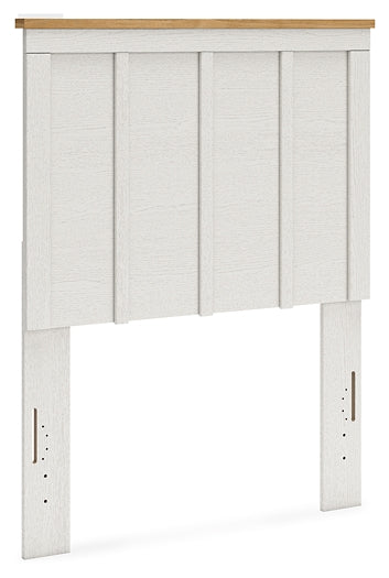 Linnocreek Twin Panel Headboard with Mirrored Dresser