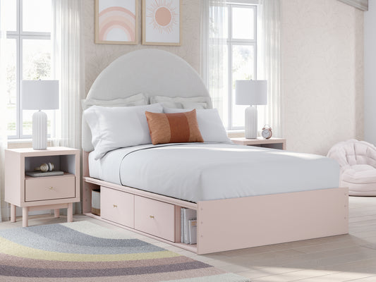Wistenpine Full Upholstered Panel Bed with Storage