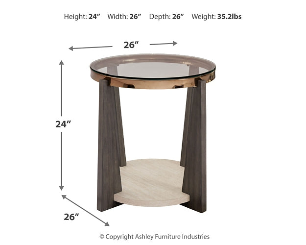 Frazwa Round End Table